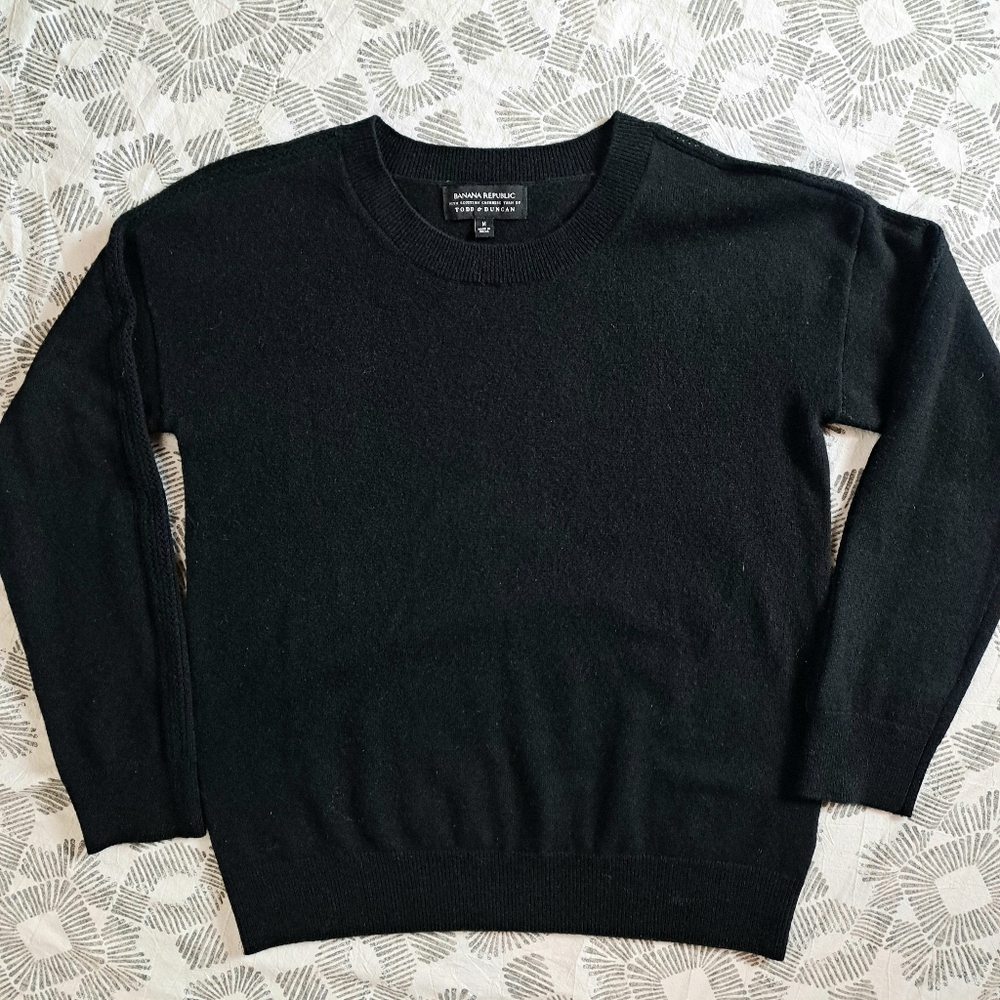 Banana Republic x Todd Duncan Scottish Cashmere Fine Knit Sweater SzM